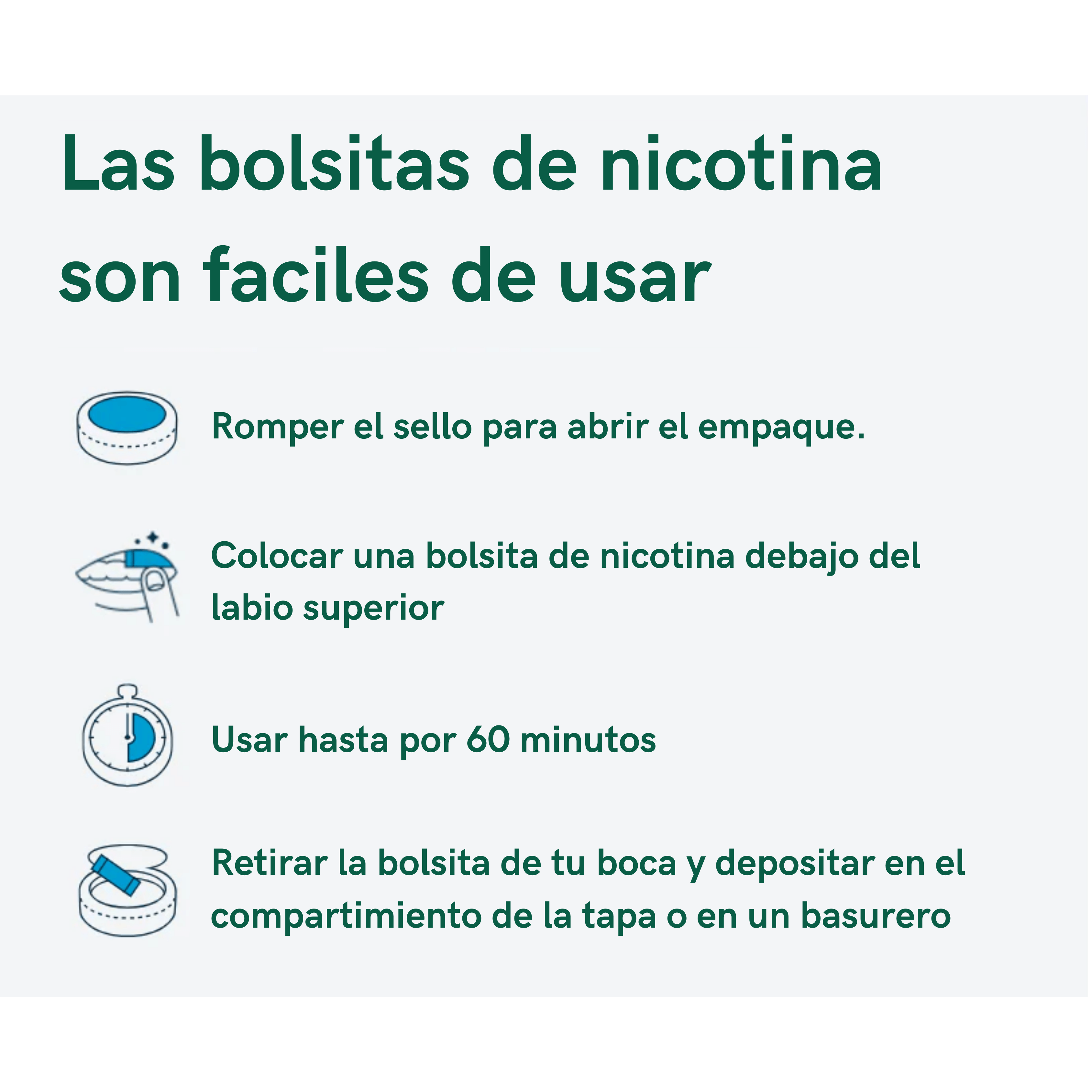Guía paso a paso de cómo usar las bolsitas de nicotina ZYN correctamente